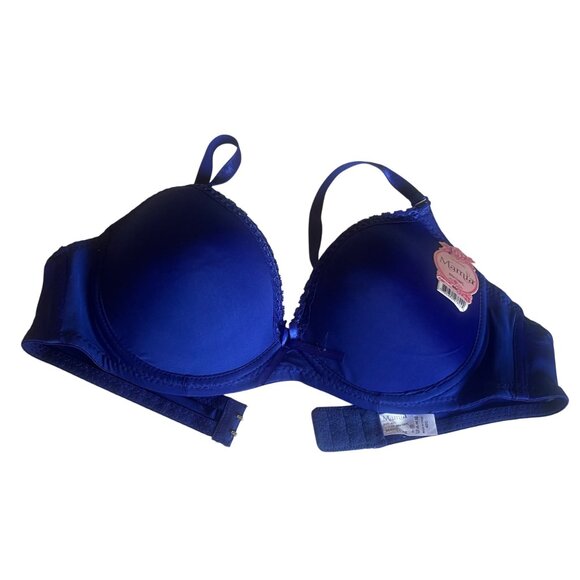 Mamia 3-Pack Solid Blue White Bra Set BR4108PL Multi-Color Value Pack Bundle 40C - Picture 6 of 7